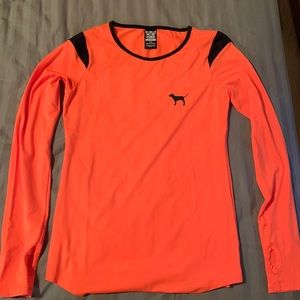 Bright Neon Orange PINK Ultimate Victoria’s Secret workout top size M !